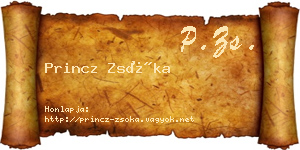 Princz Zsóka névjegykártya